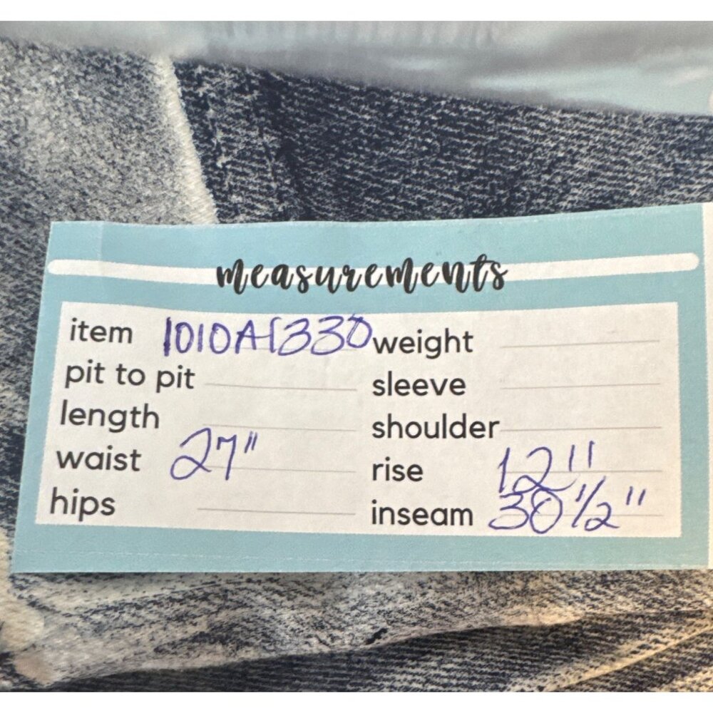 ZARA Size 2 High-Waisted Wide-Leg Jeans Blue Denim White Contrast - Picture 15 of 16